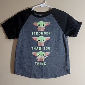 Starwars Graphic Gray and Black Short Sleeve Tee